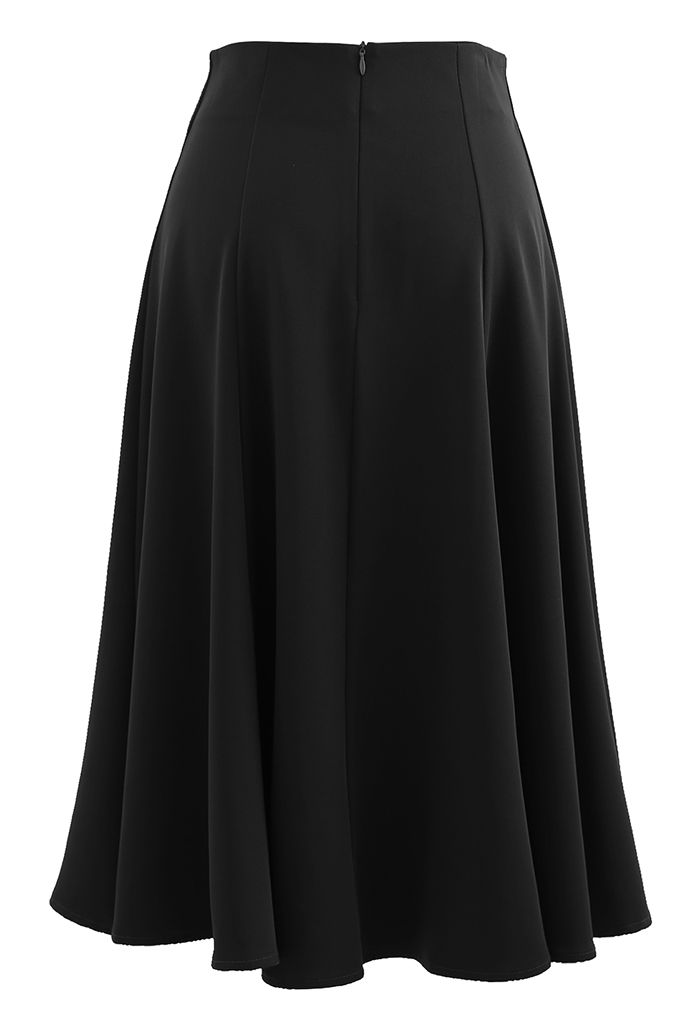 Textured A-line Skirt