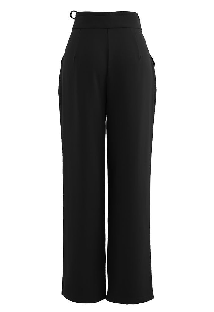 Black pants with string