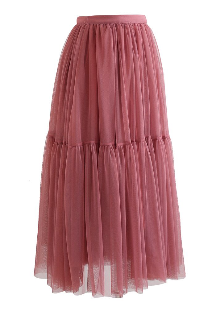 Can't Let Go Mesh Tulle Skirt in Berry - Retro, Indie and Unique Fashion