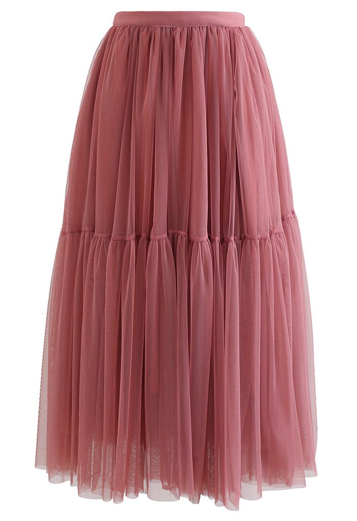 Can't Let Go Mesh Tulle Skirt in Berry - Retro, Indie and Unique Fashion