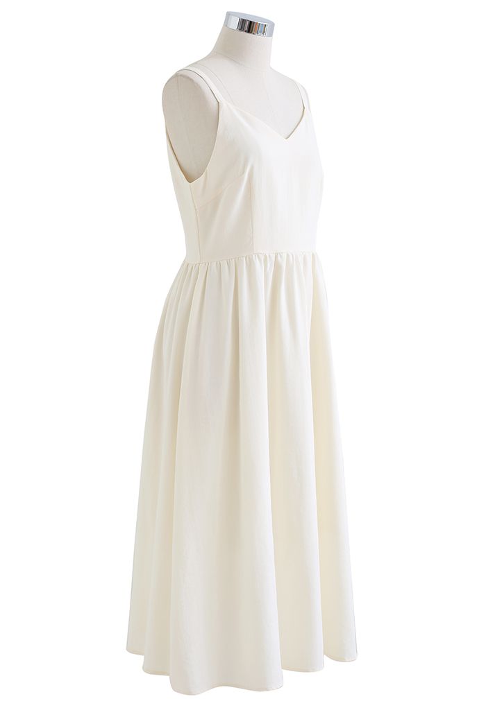 Just That Simple Cotton Cami Dress in Cream