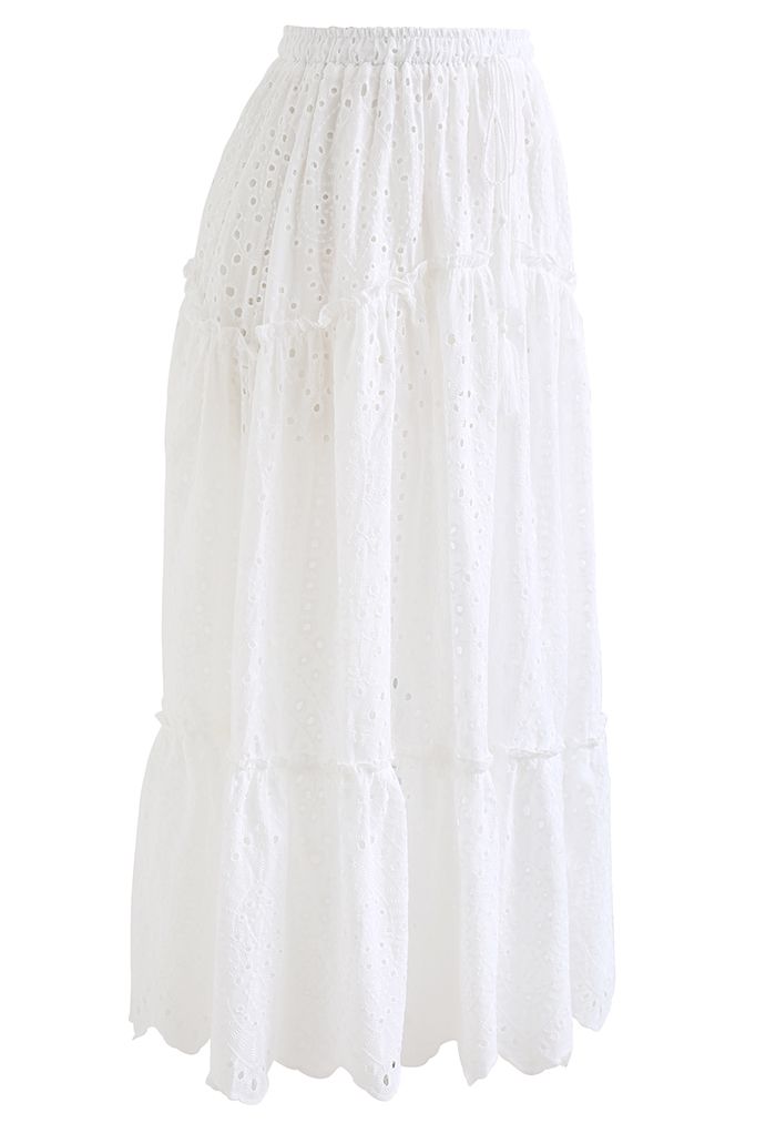 Lace Hem Frill Skirt - OJAY