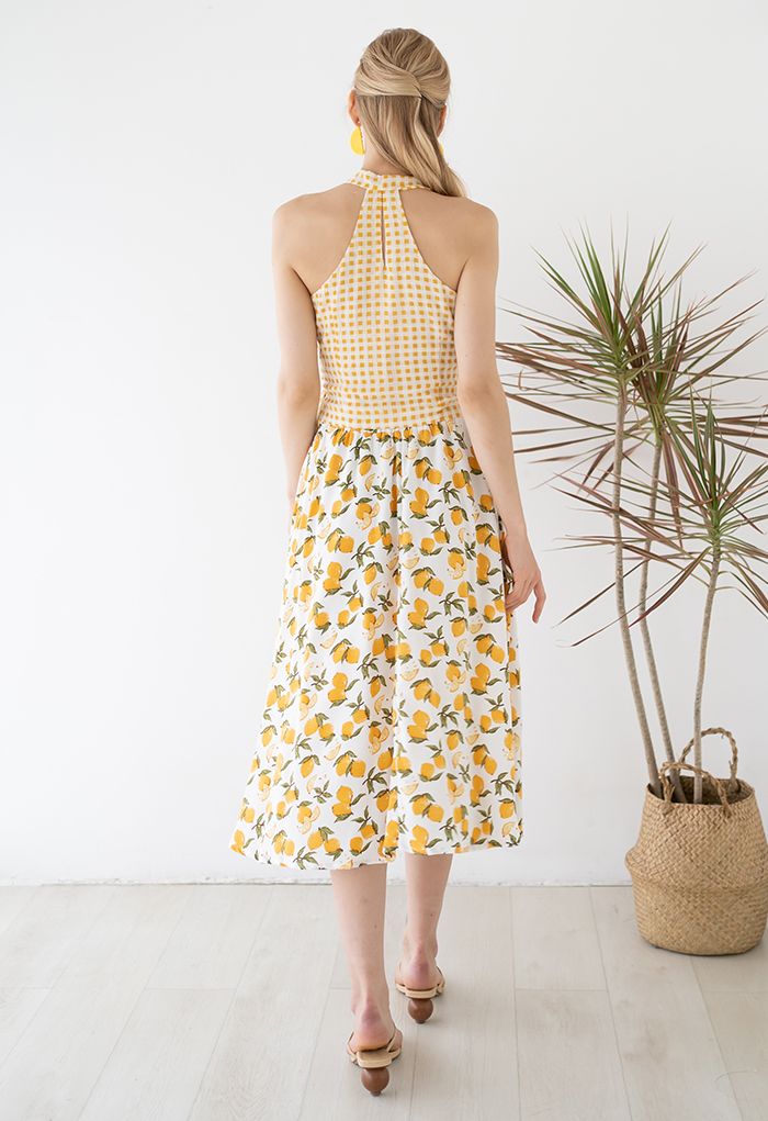 Summer Lemon Flare Hem Midi Skirt - Retro, Indie and Unique Fashion