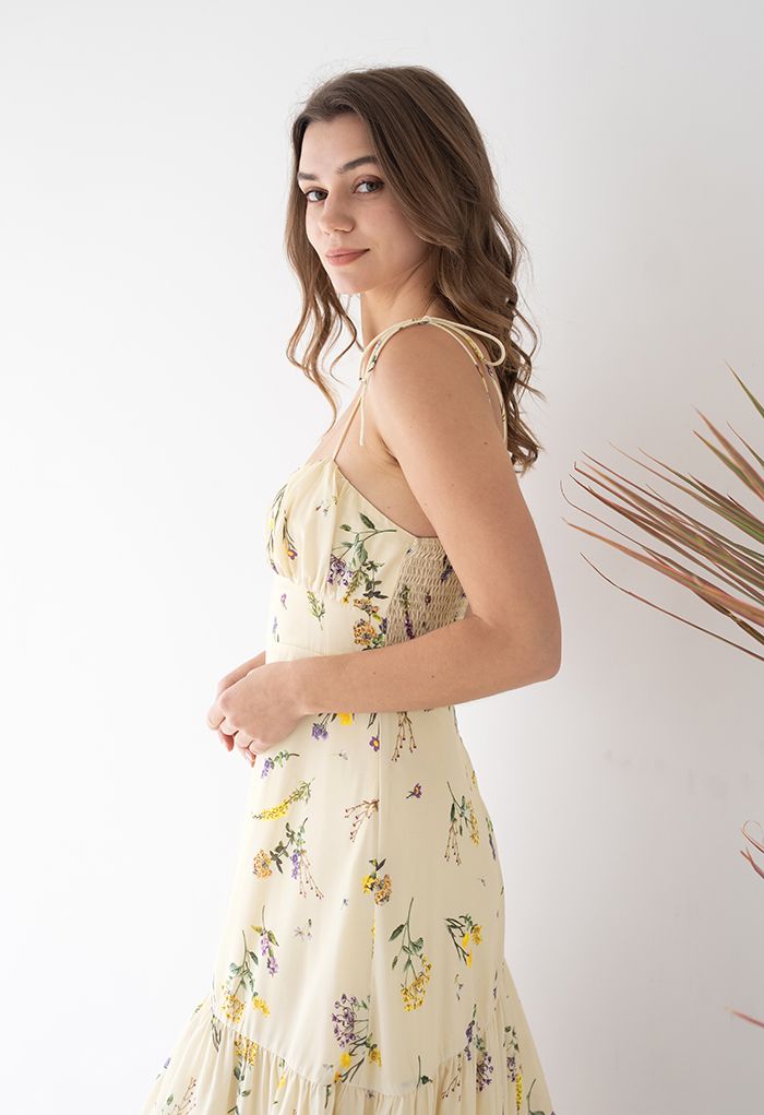 The Floral Tie Front Midi Dress