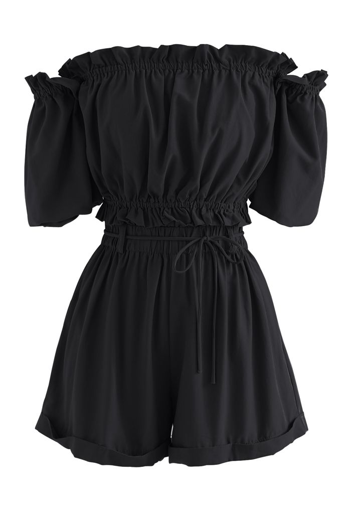 Topshop frill 2025 crop jumpsuit