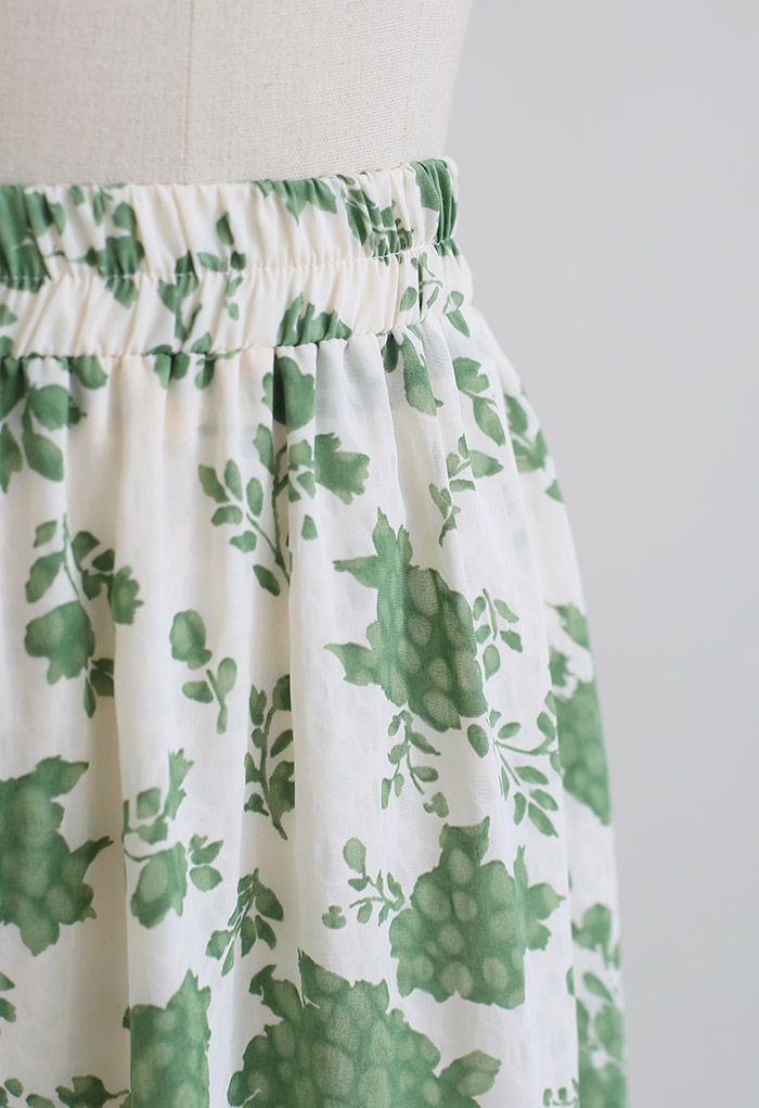 Green Grape Breezy Midi Skirt - Retro, Indie and Unique Fashion