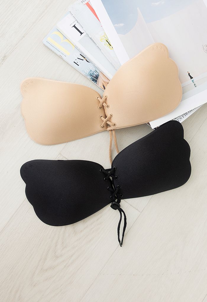 Front Draw String Cleavage Adhesive Bra - Nude (Size: D Cup), Shop Today.  Get it Tomorrow!