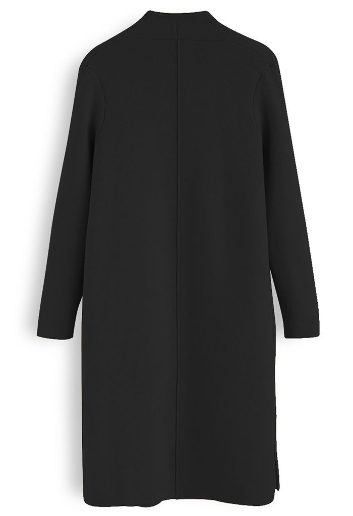 Classy Open Front Knit Coat in Black - Retro, Indie and Unique Fashion