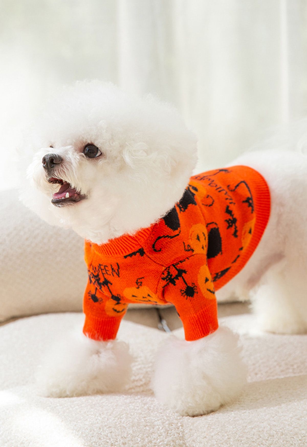 Halloween Vibe Jacquard Puppy Dog Sweater