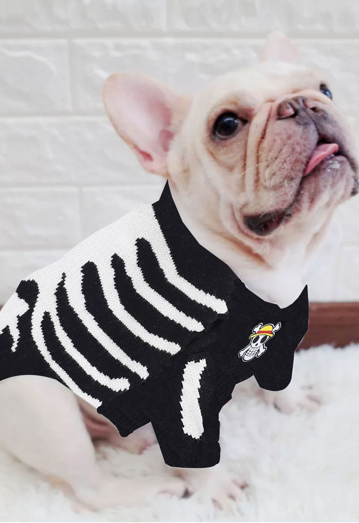 Skeleton Puppy Dog Halloween Sweater