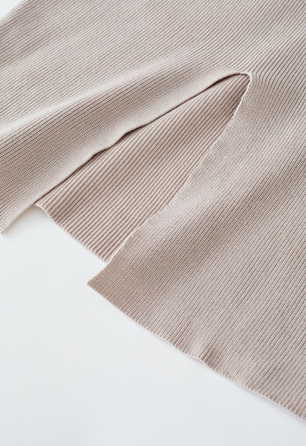 Comfy Ribbed Knit Top and Midi Skirt Set in Linen - Retro, Indie and ...