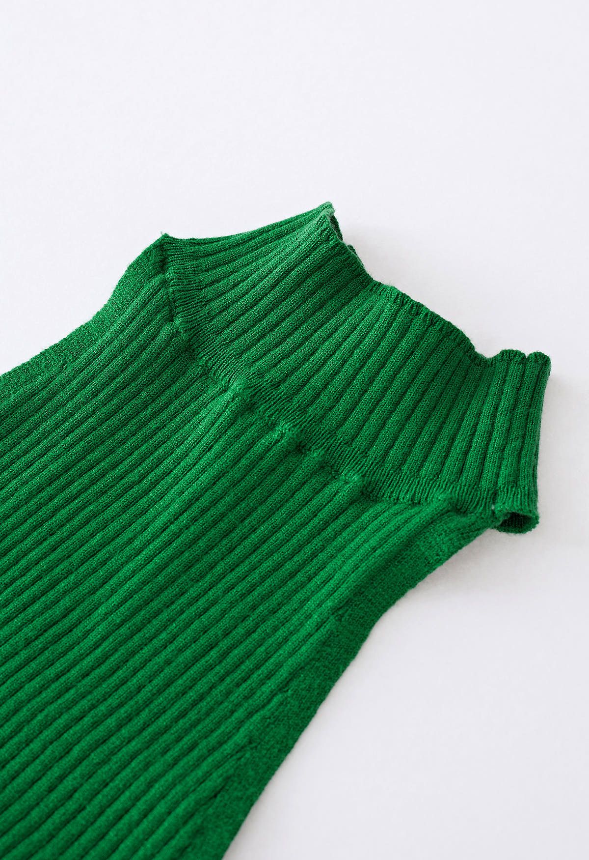 Strapless Halter Neck Knit Top in Green