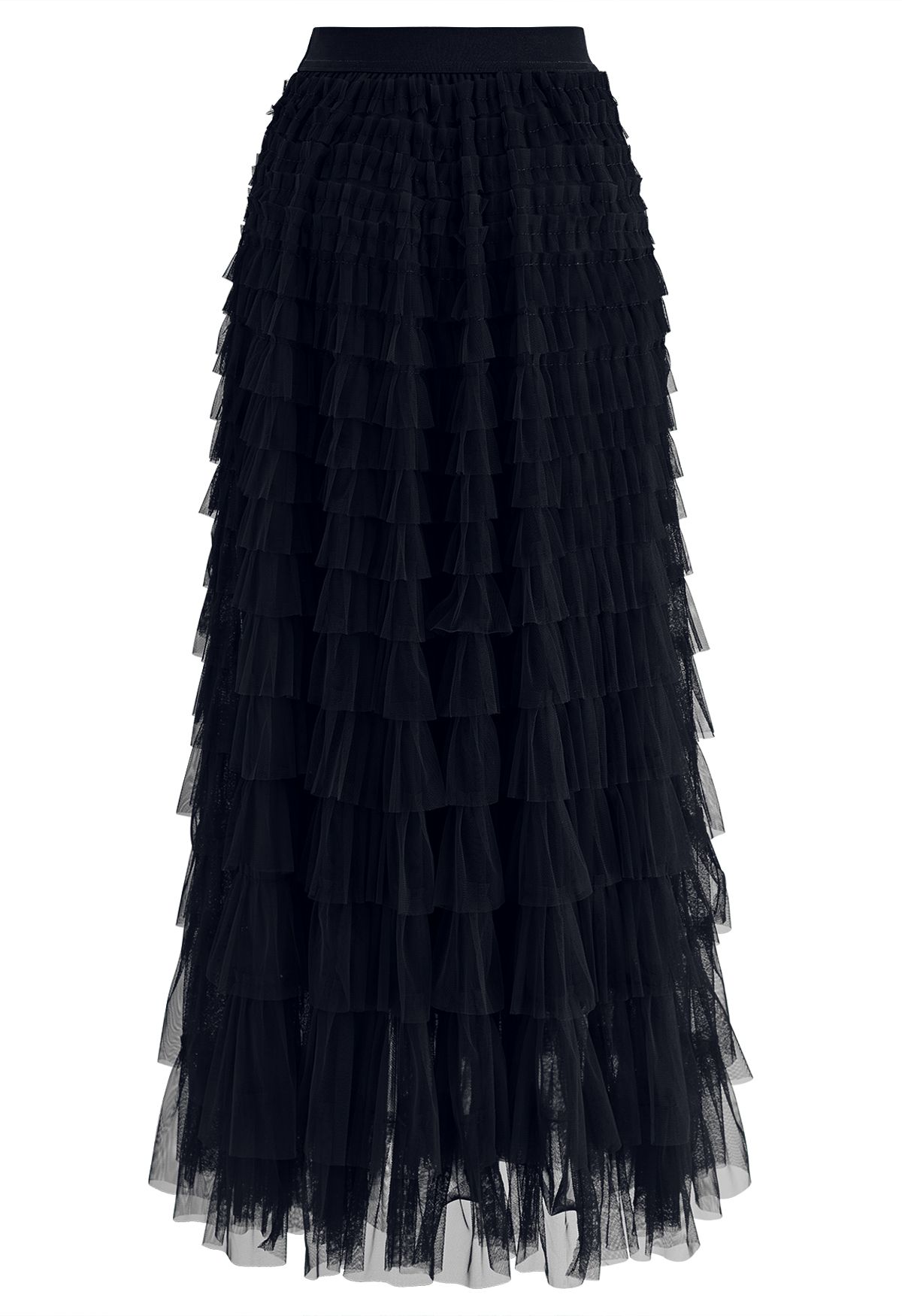Swan Cloud Midi Skirt in Black - Retro, Indie and Unique Fashion