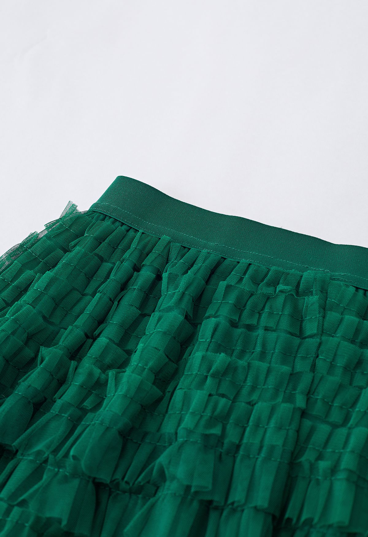 Swan Cloud Midi Skirt in Dark Green - Retro, Indie and Unique Fashion