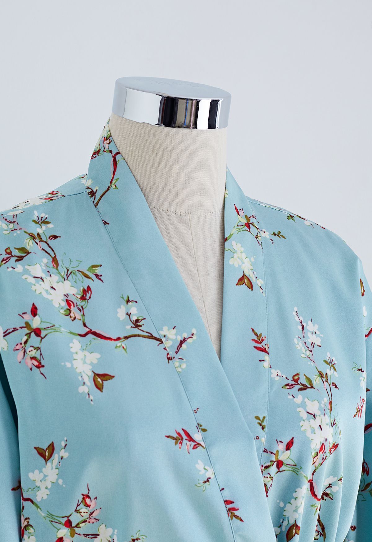 Plum Blossom Four-Piece Pajama Set - Retro, Indie and Unique Fashion