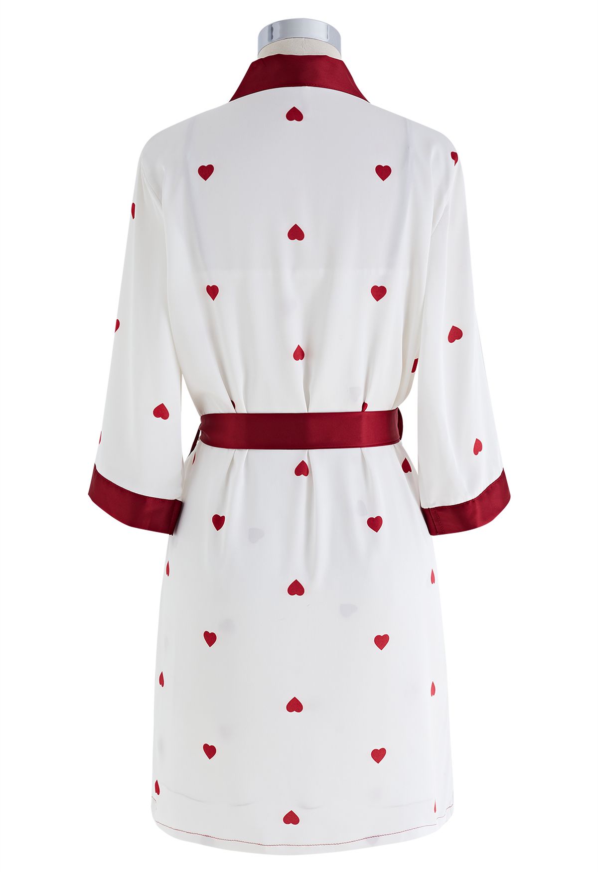 Red Heart Cami Dress and Night Robe Set