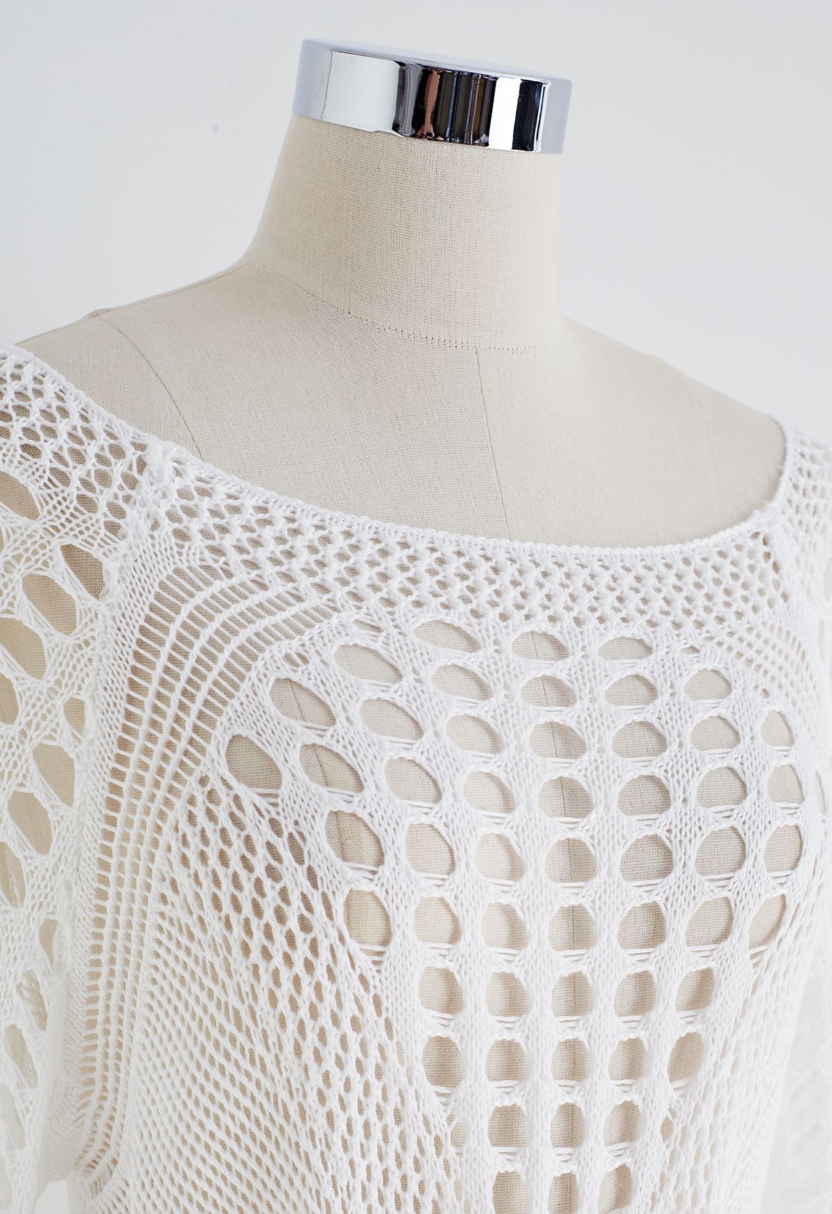 Openwork Crochet Tie-String Cover Up