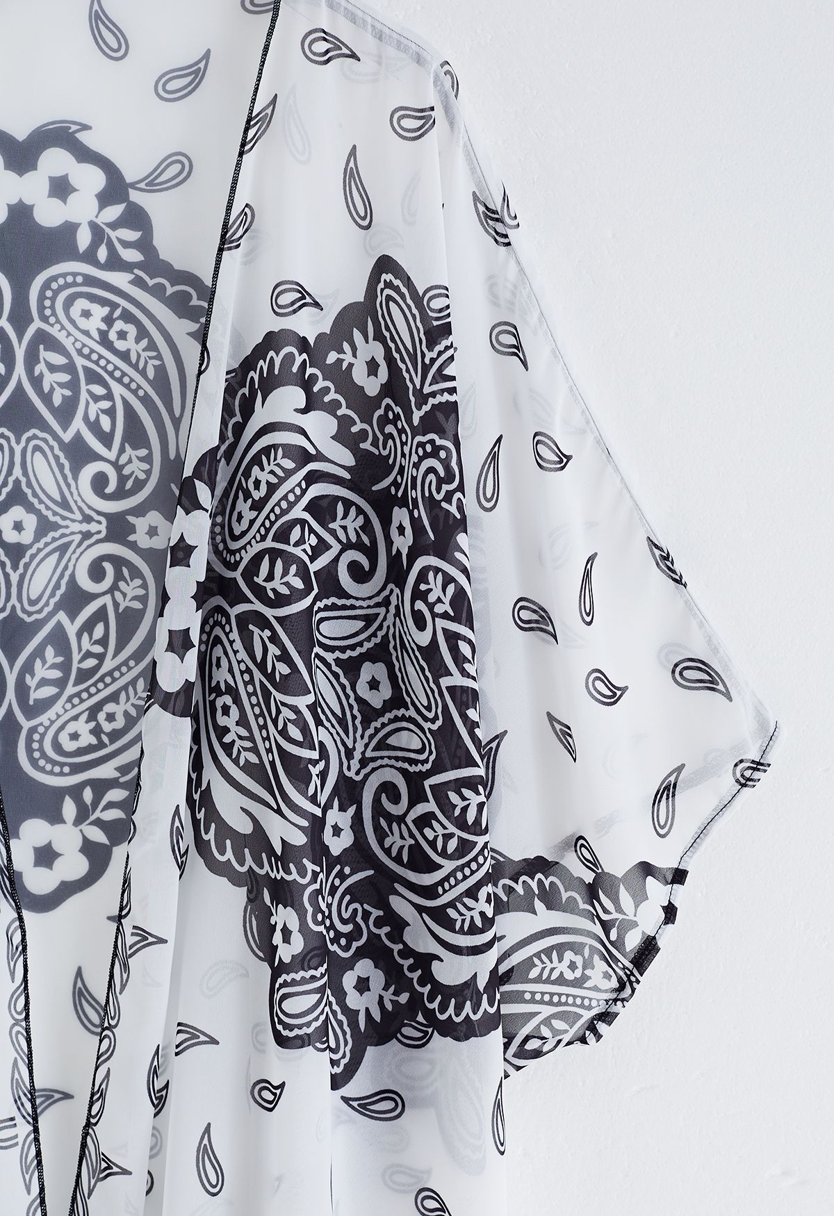 Paisley Print Chiffon Kimono