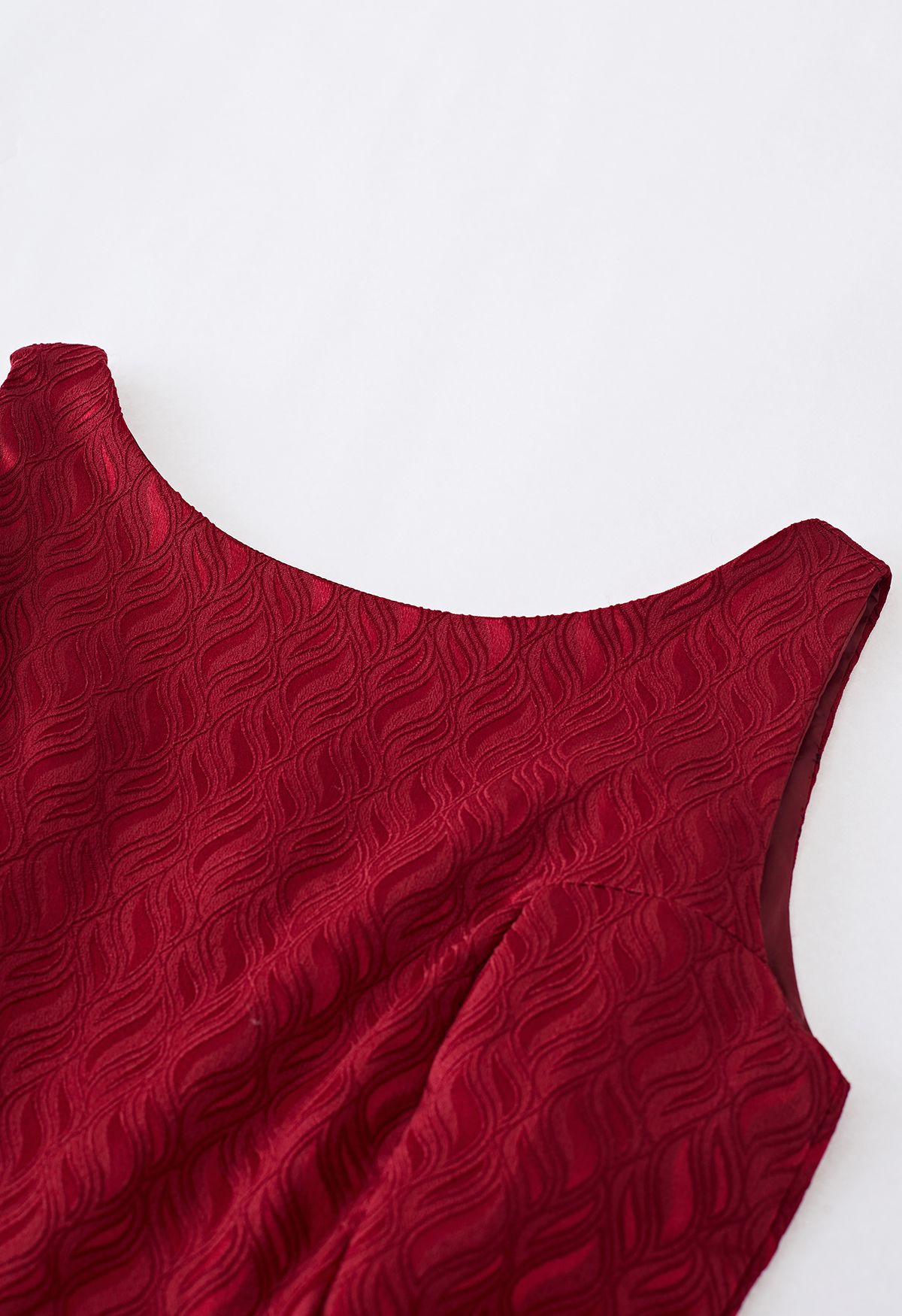 Embossed Jacquard Texture Sleeveless Dress