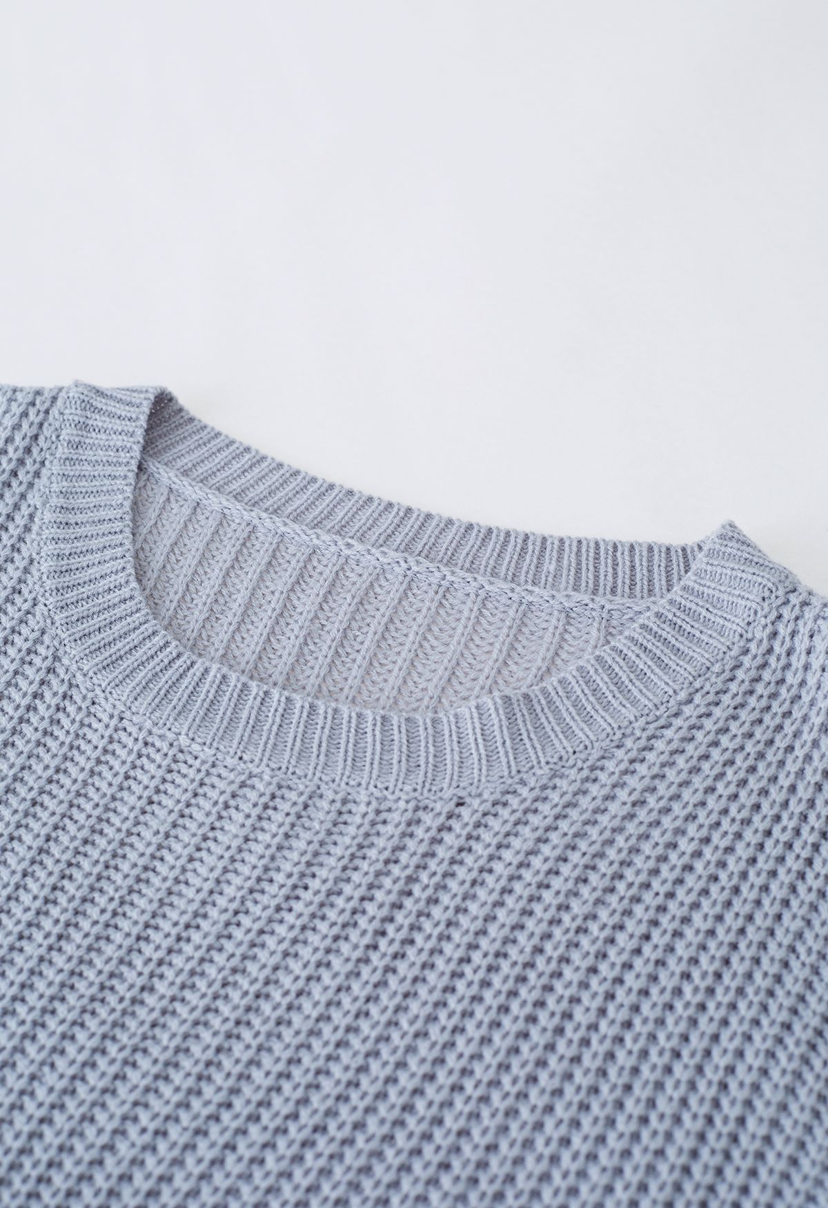 Honeycomb Stitch Sleeve Rib Knit Sweater