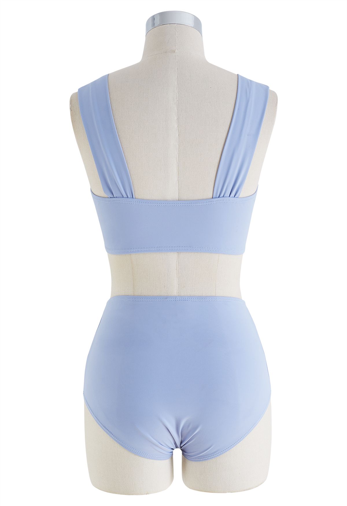 Twist Cutout Sky Blue Bikini Set