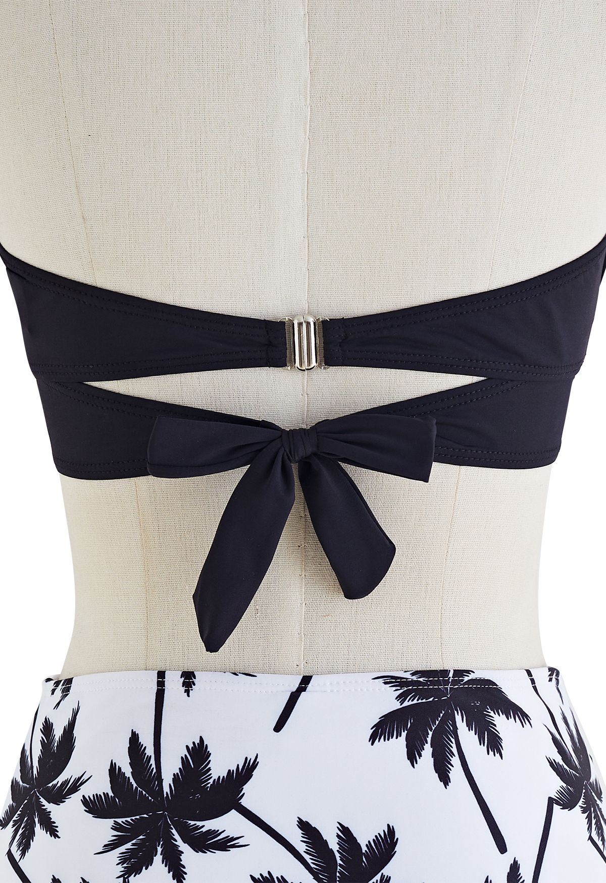 Palm Print Halter Neck Bikini Set