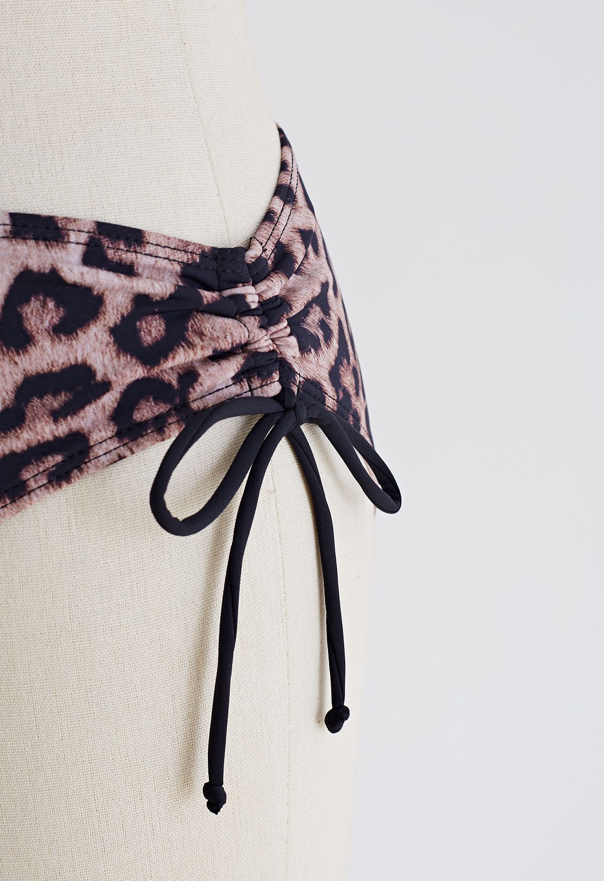 Leopard Print Brooch Trim Bikini Set