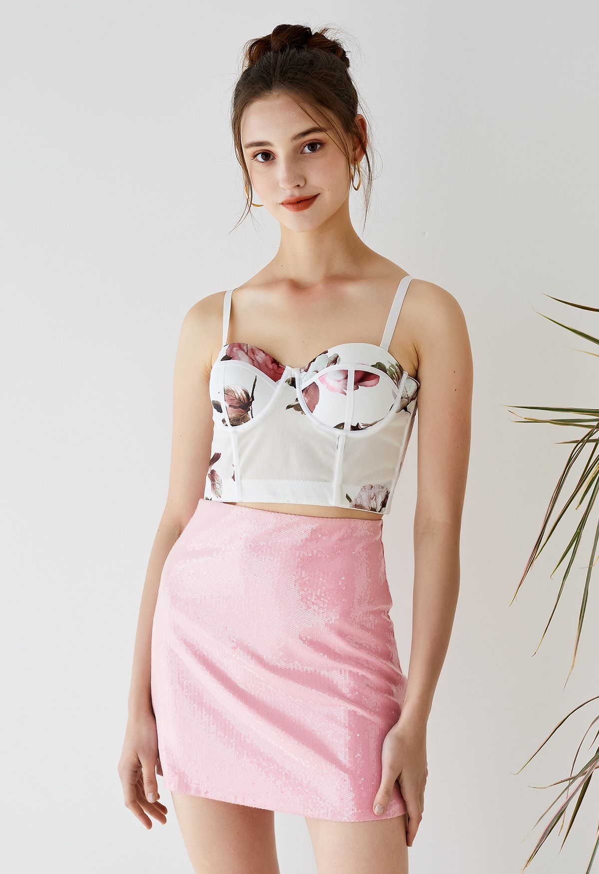 Blossom Lace Cami Bustier Top in White - Retro, Indie and Unique