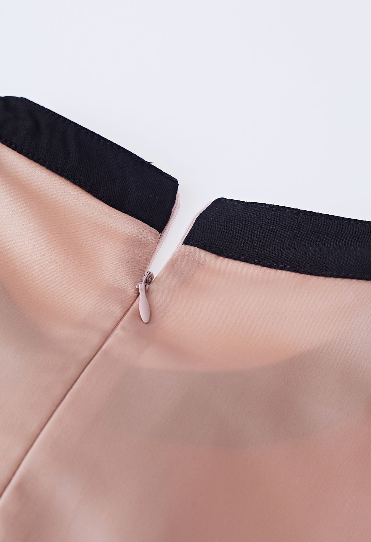 Contrast Bow Neck Satin Shirt