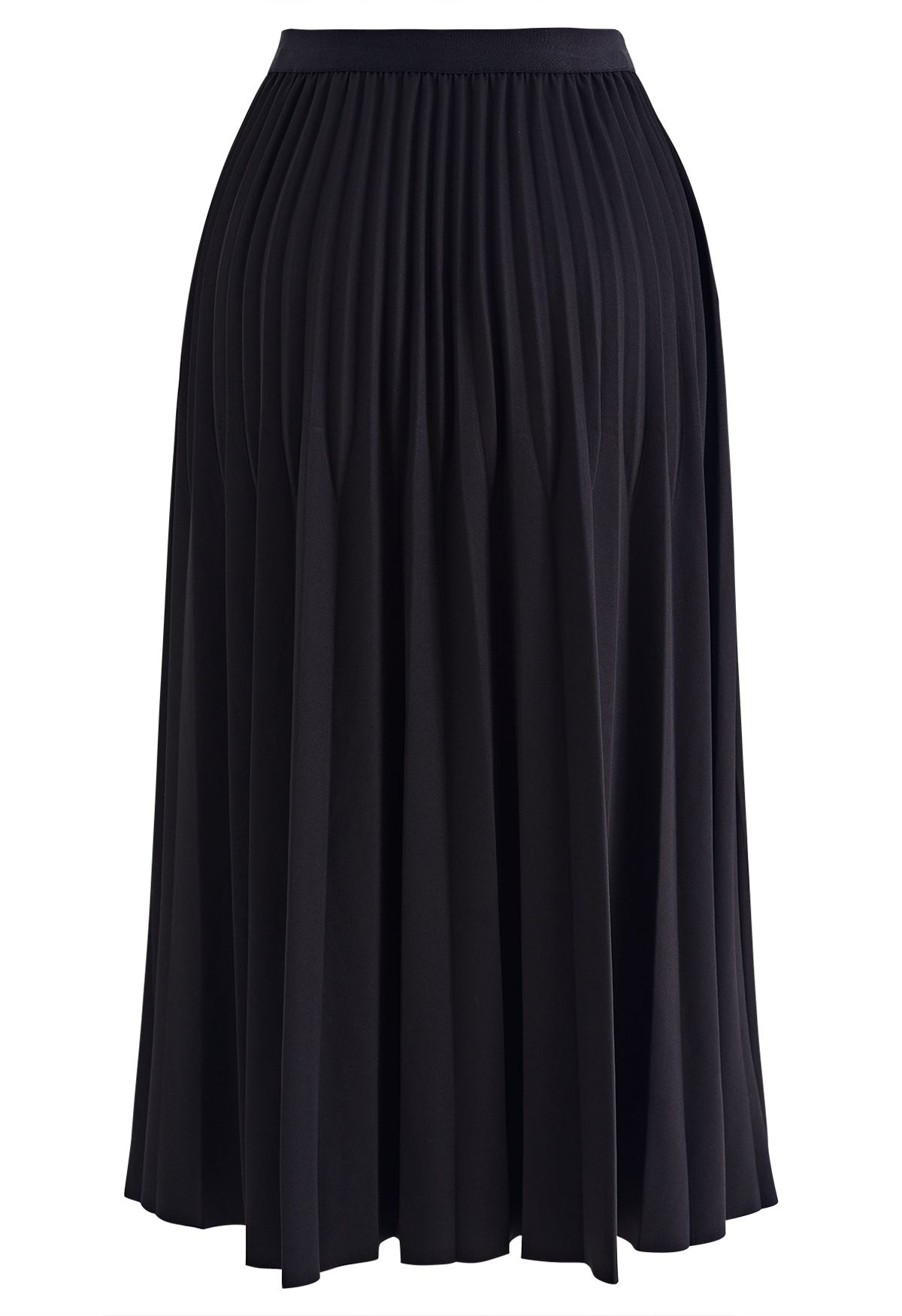 Black Pleated Midi Skirt - Retro, Indie and Unique Fashion