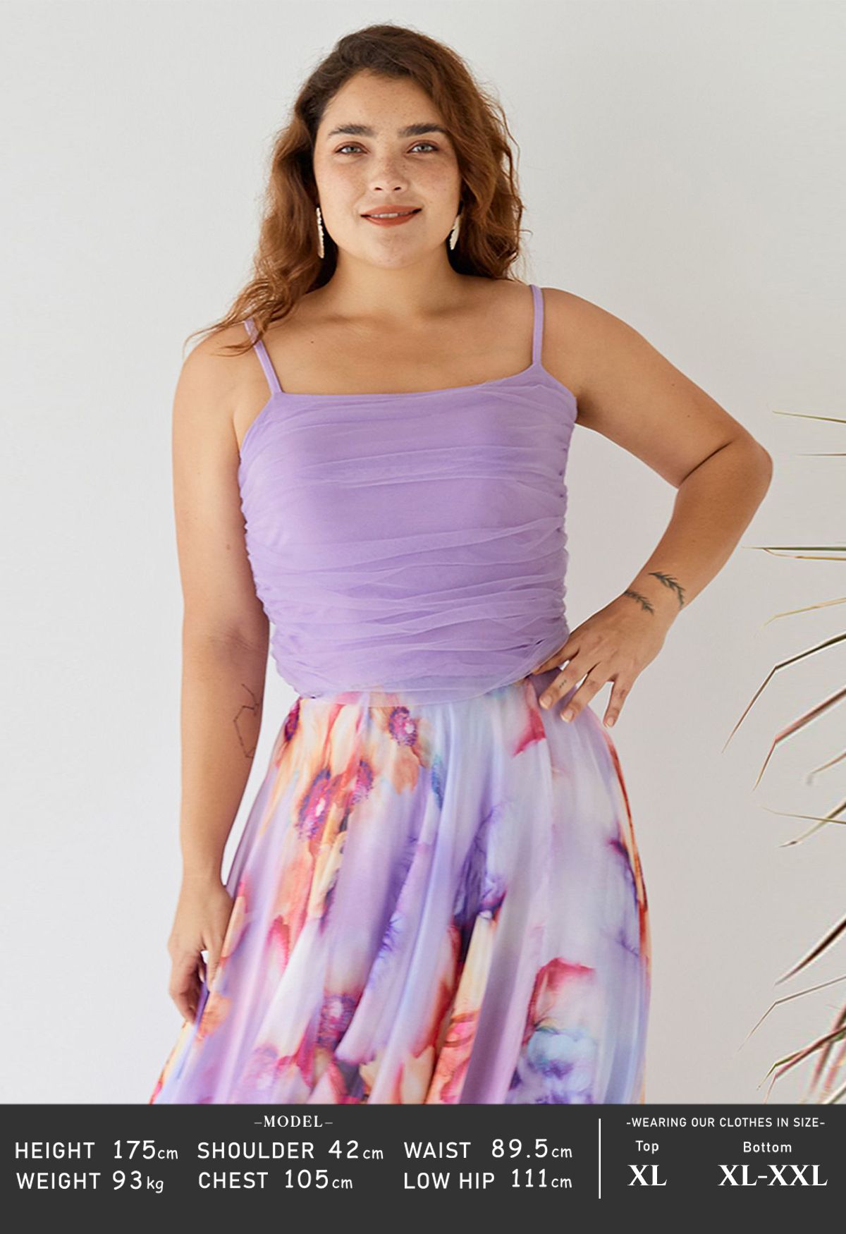 Ruched Mesh Cami Top in Lilac - Retro, Indie and Unique Fashion