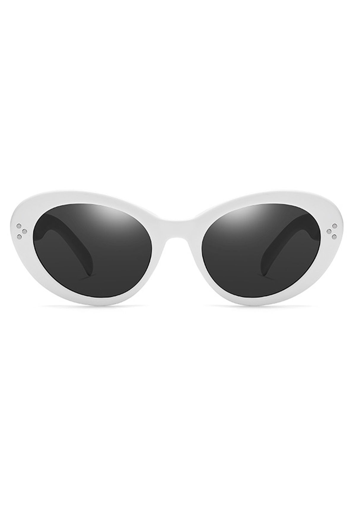Retro Full Rim Cat-Eye Sunglasses in White - Retro, Indie and Unique Fashion