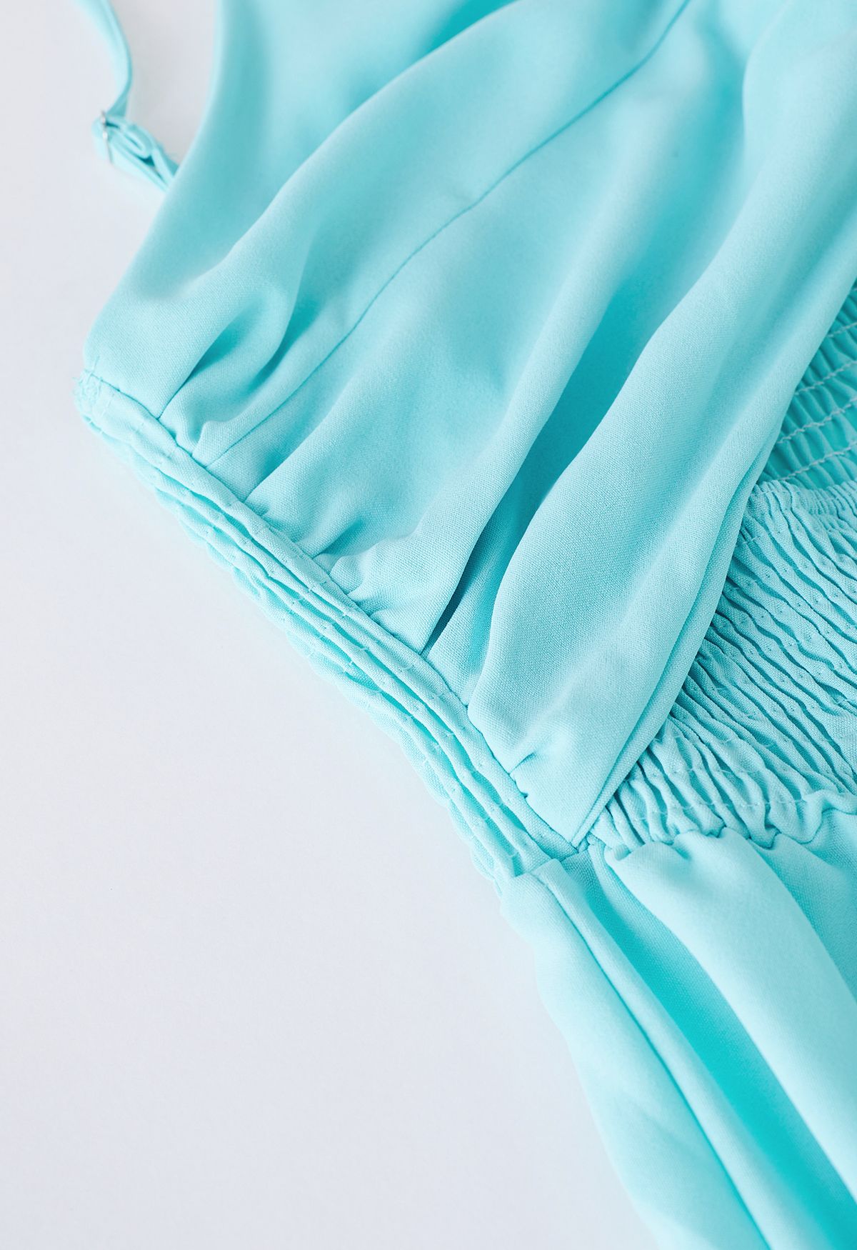 Twist Cutout Shirred Cami Maxi Dress in Mint - Retro, Indie and Unique ...