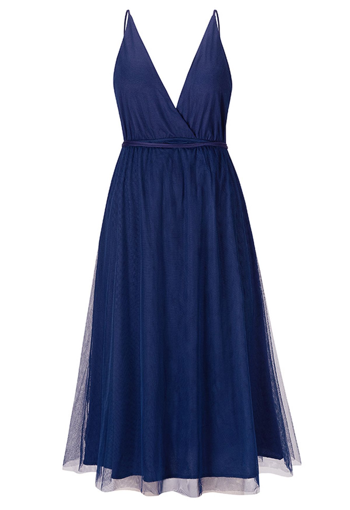 Joseph Banks evenwichtig omvang Crisscross Open Back Wrap Mesh Tulle Dress in Navy - Retro, Indie and  Unique Fashion