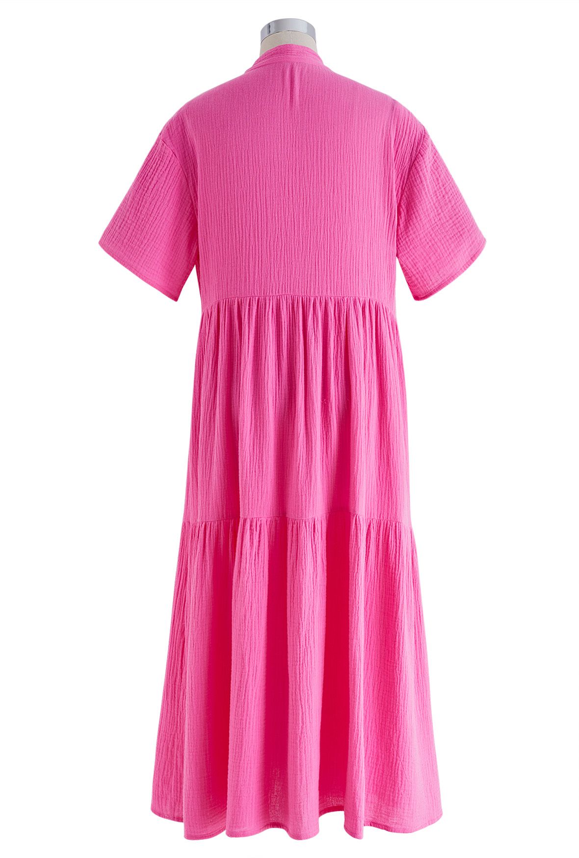 Laidback Flowy Maxi Dress in Hot Pink