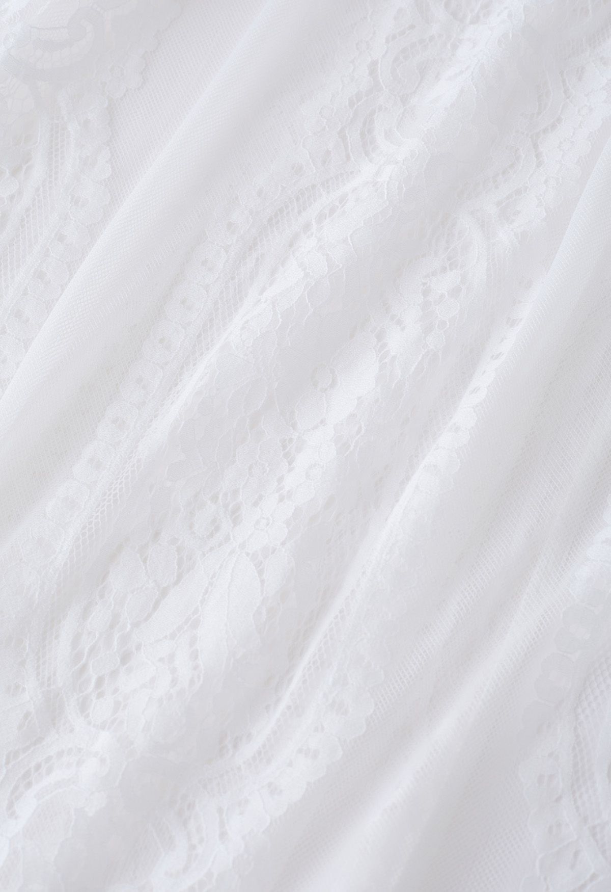 Slit Cuffs Floral Lace Kimono in White - Retro, Indie and Unique Fashion