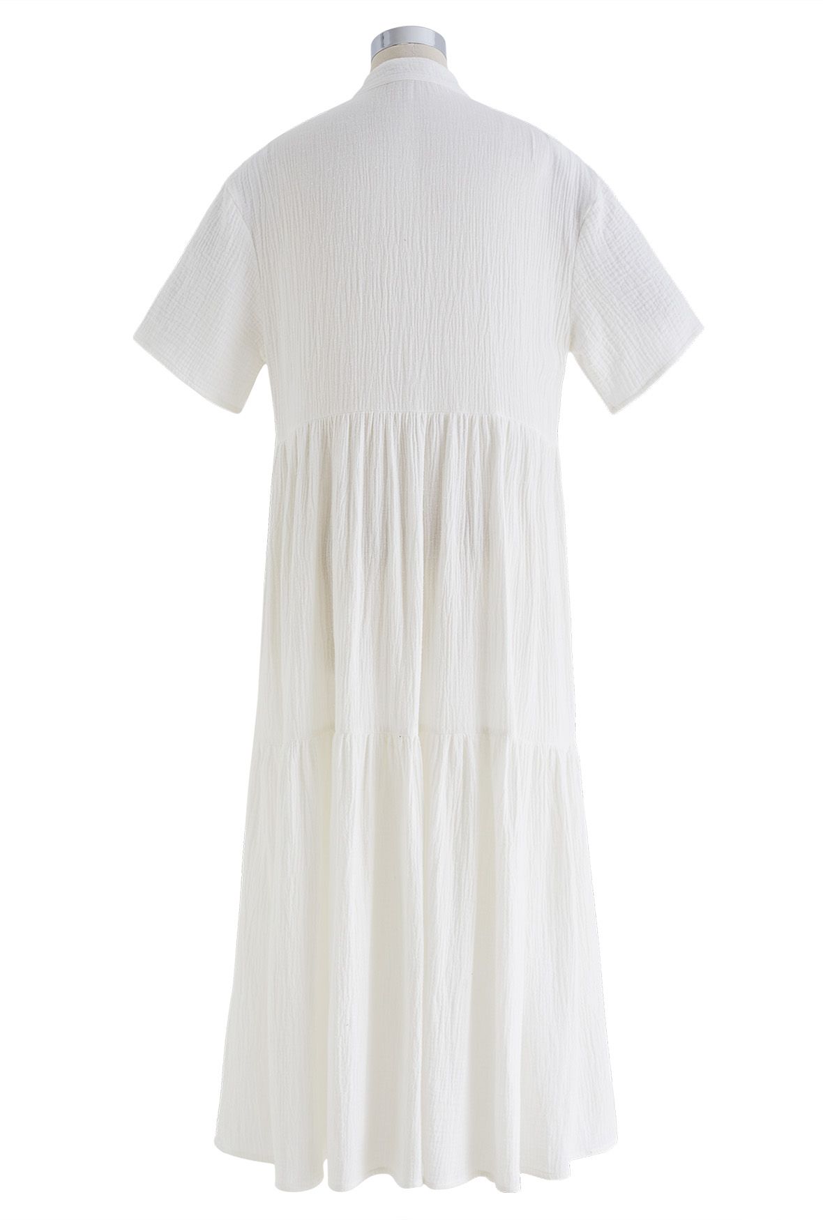 Laidback Flowy Maxi Dress in White