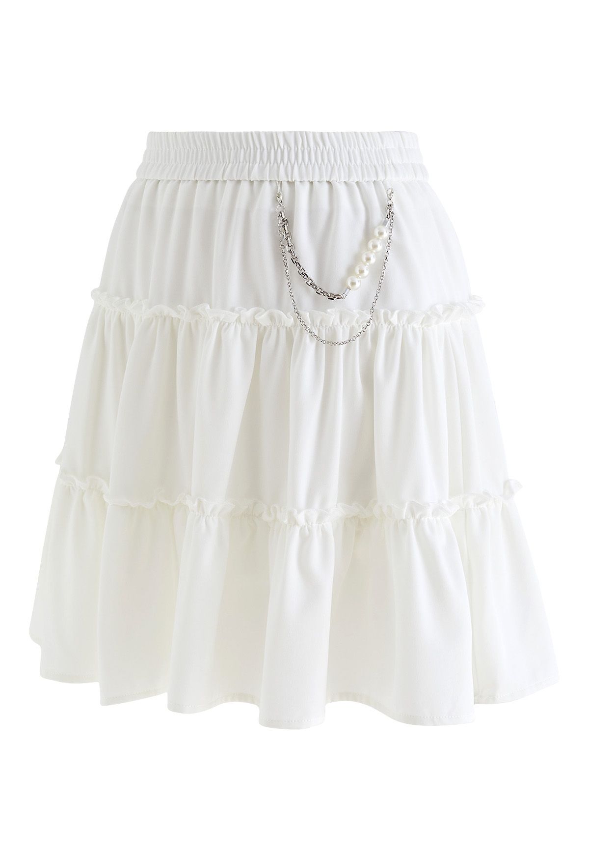 White ruffle skirt outlet size 16