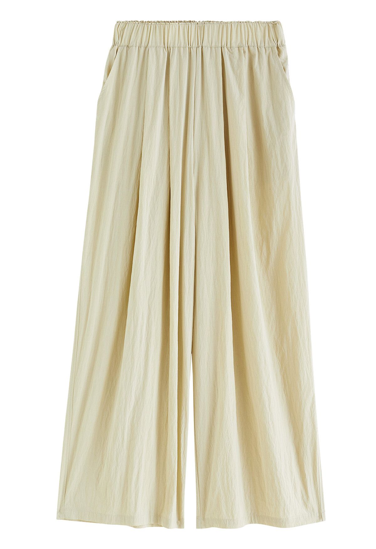 Breezy Ease Wide-Leg Pants in Light Yellow