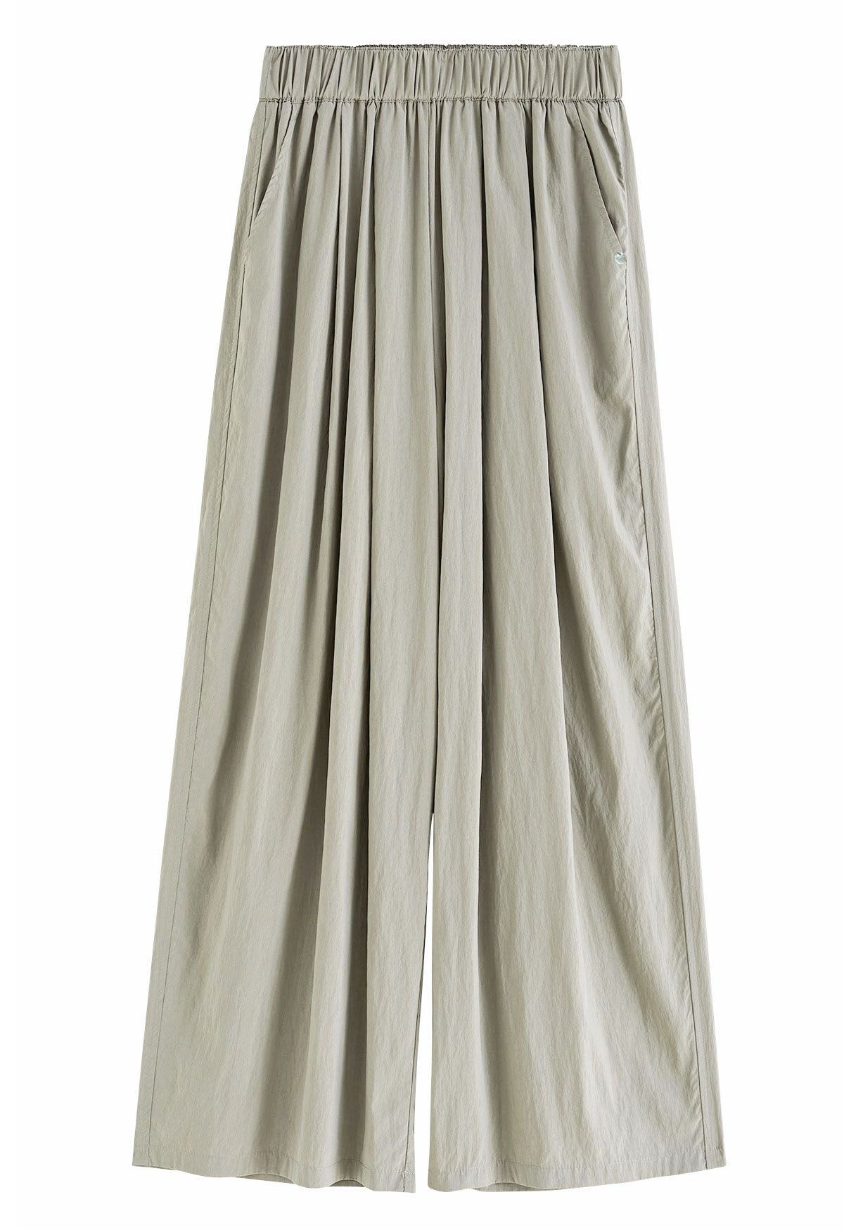 Breezy Ease Wide-Leg Pants in Sage