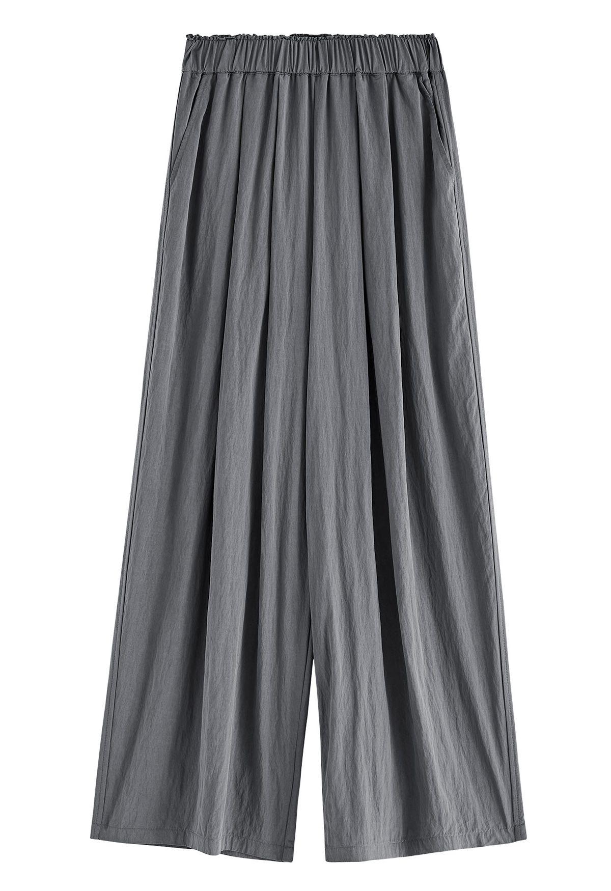 Breezy Ease Wide-Leg Pants in Grey