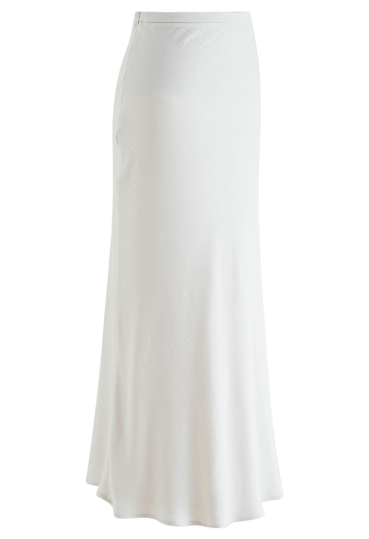 Simple Elegance Solid Color Maxi Skirt in Ivory