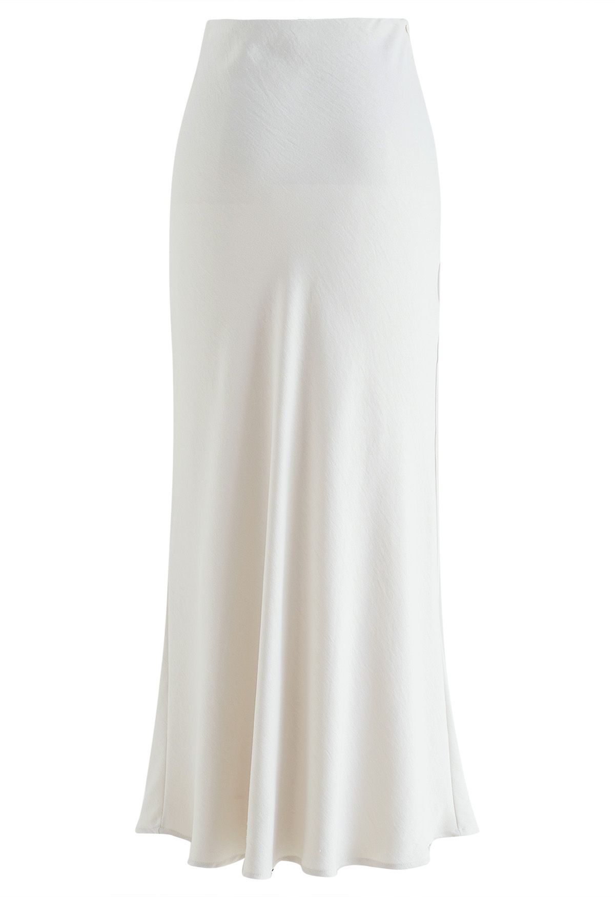 Simple Elegance Solid Color Maxi Skirt in Ivory - Retro, Indie and ...