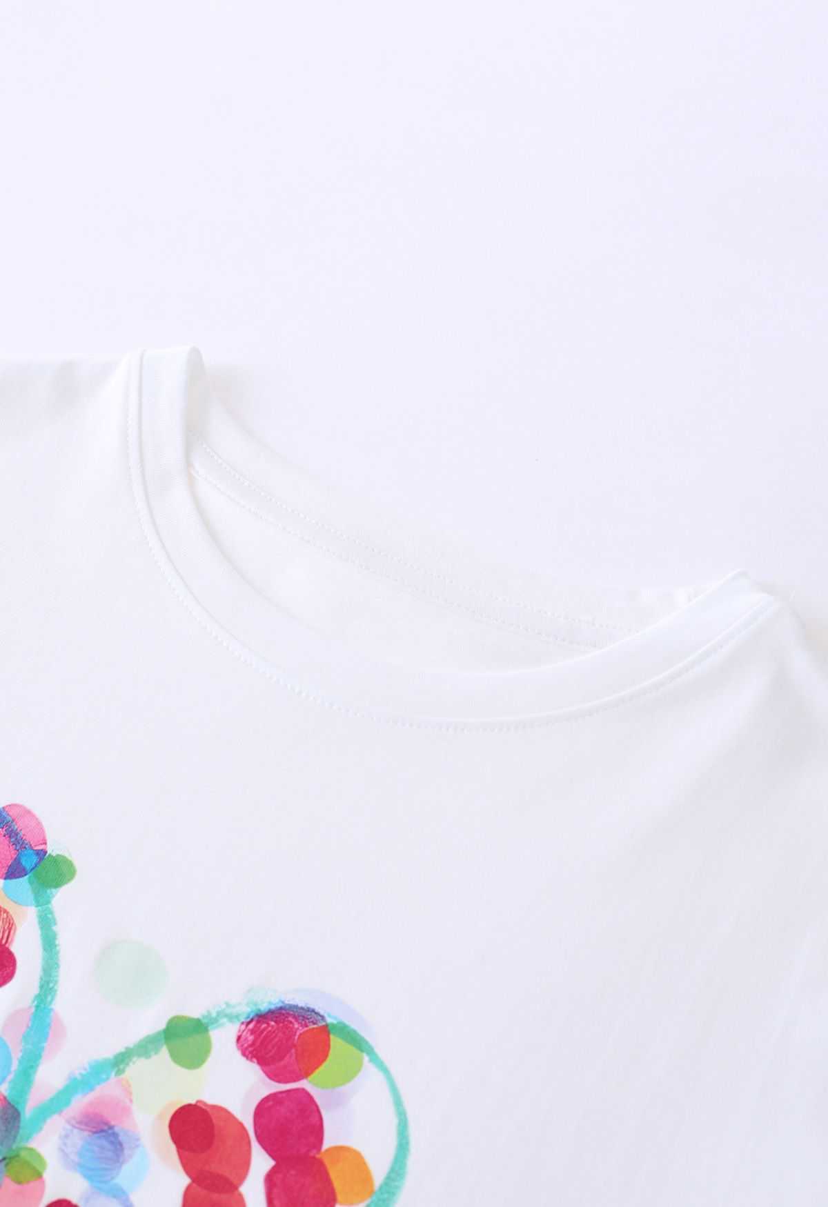 Doodle Heart Printed T-Shirt in White