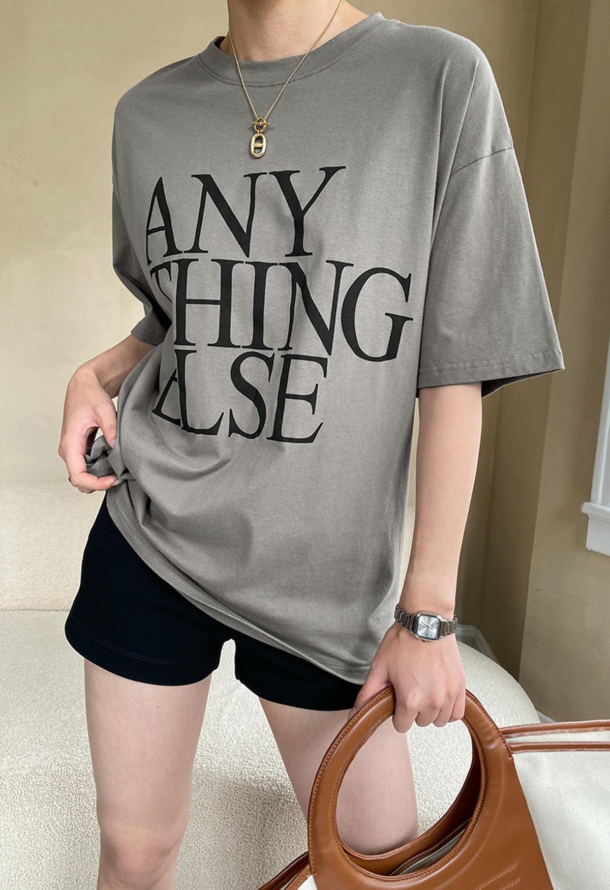 Anything Else Print Crew Neck T-Shirt