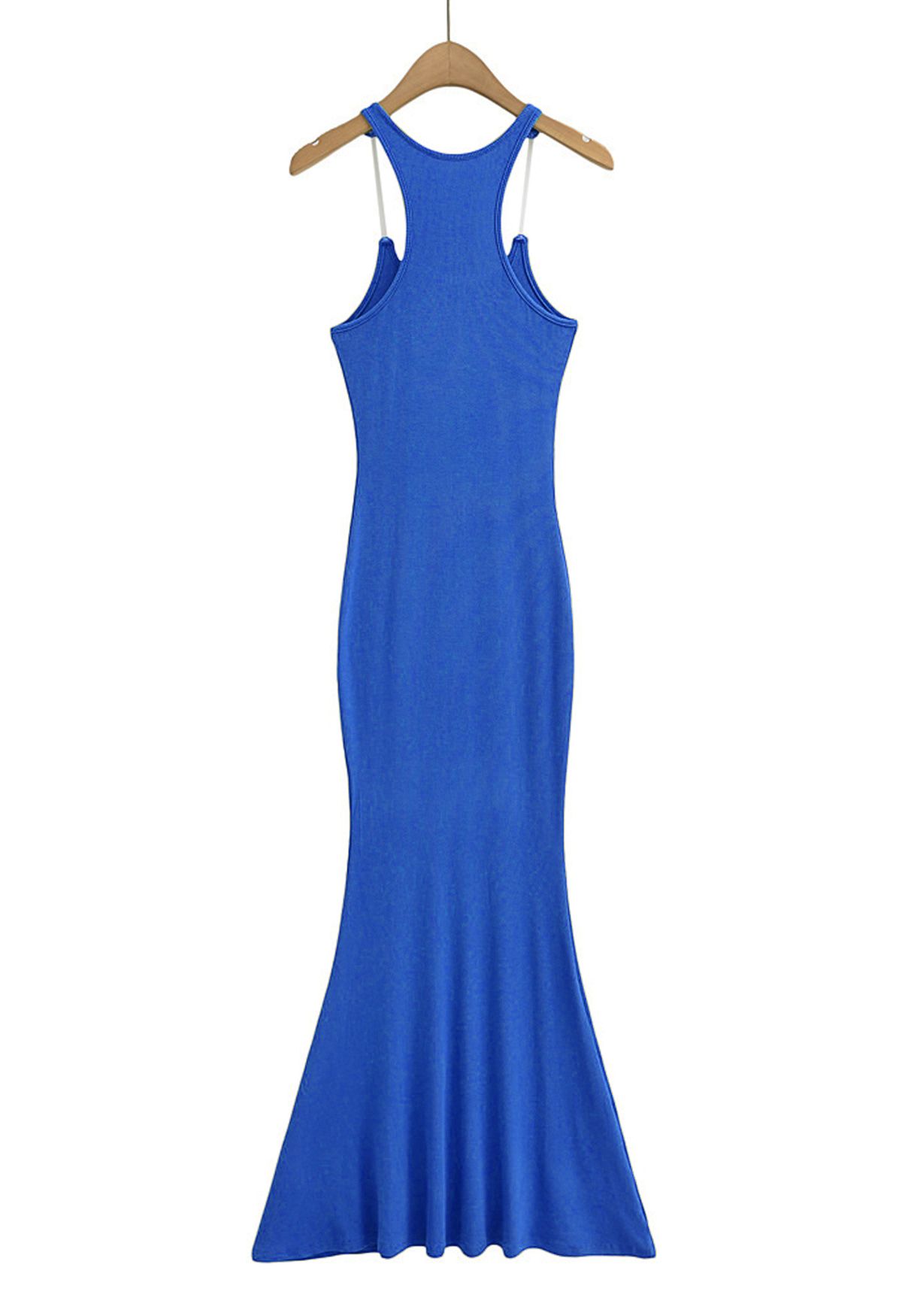 Transparent Straps Mermaid Cami Dress in Blue