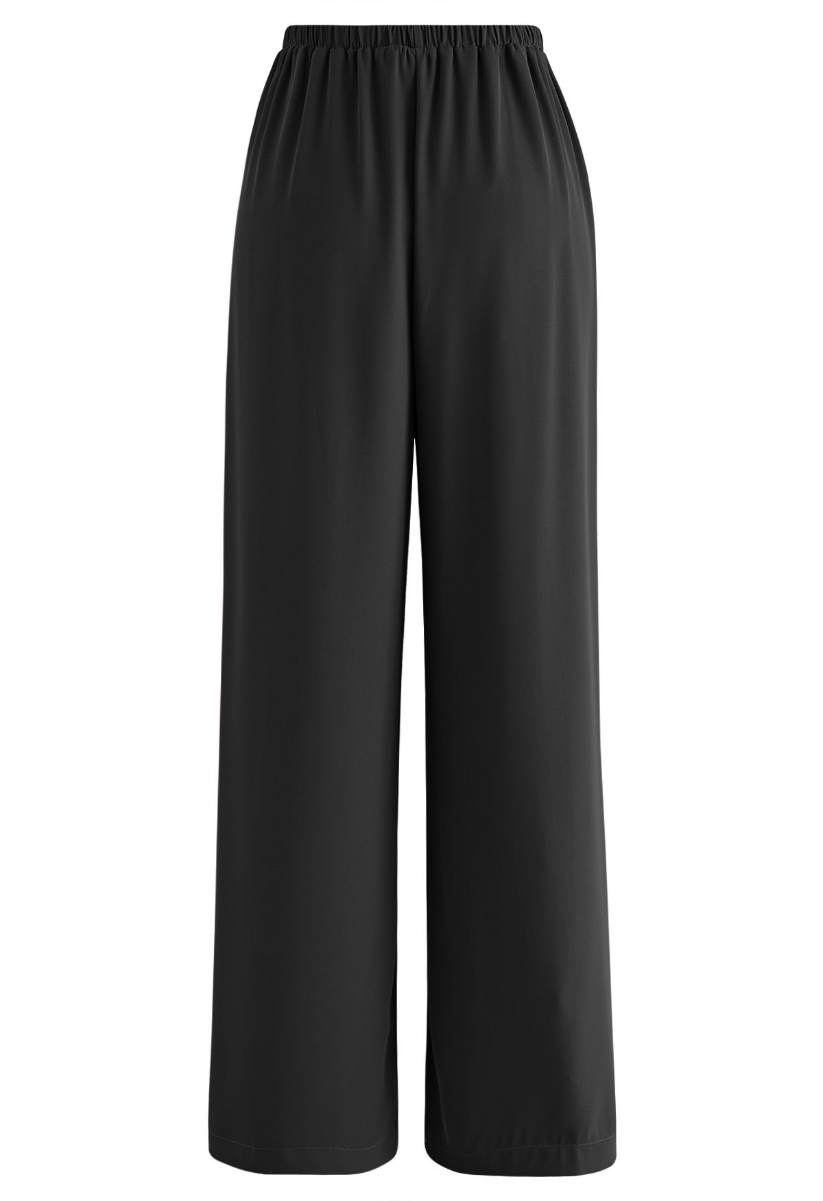 Smooth Satin Pull-On Pants in Black - Retro, Indie and Unique Fashion