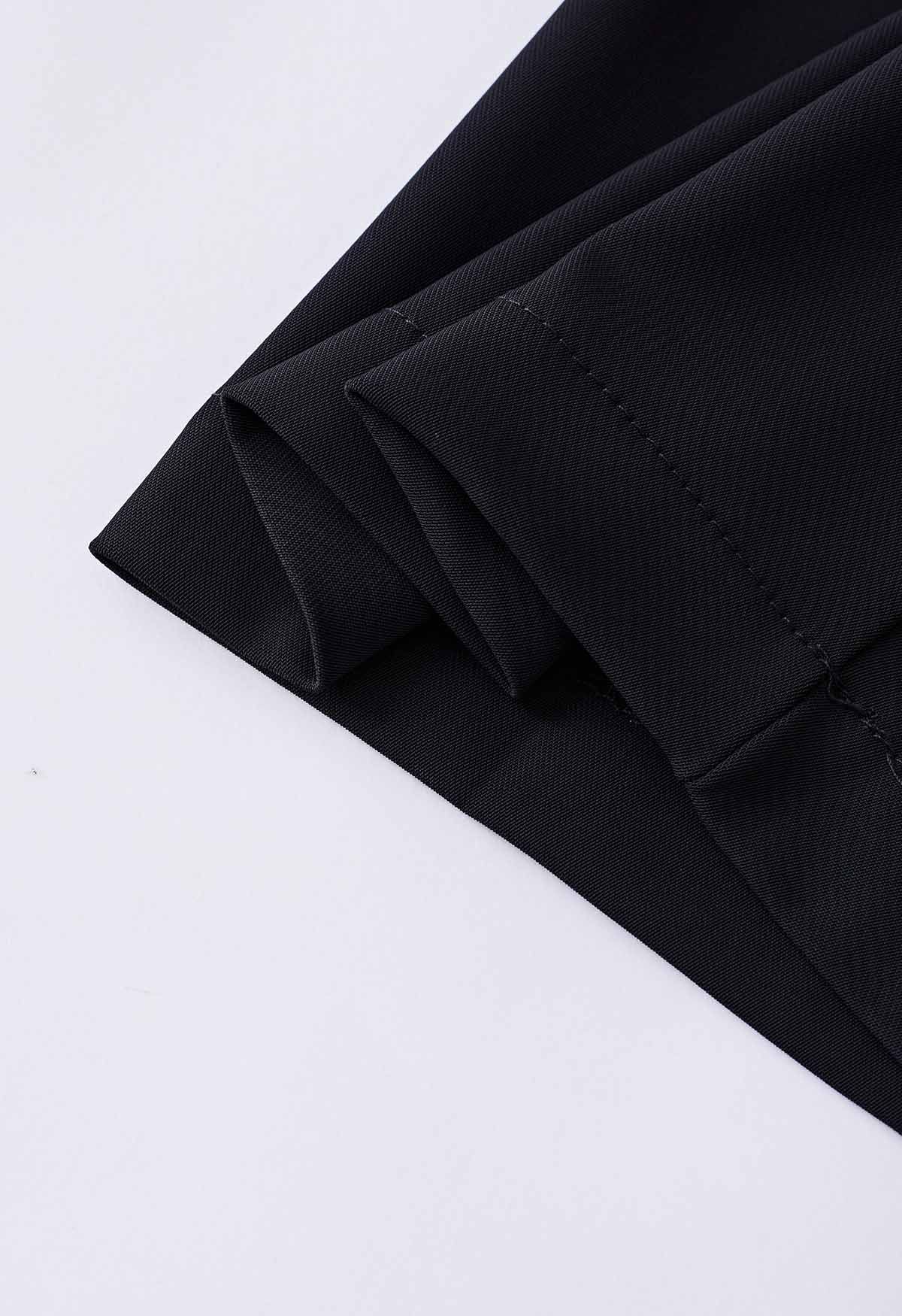Smooth Satin Pull-On Pants in Black - Retro, Indie and Unique Fashion