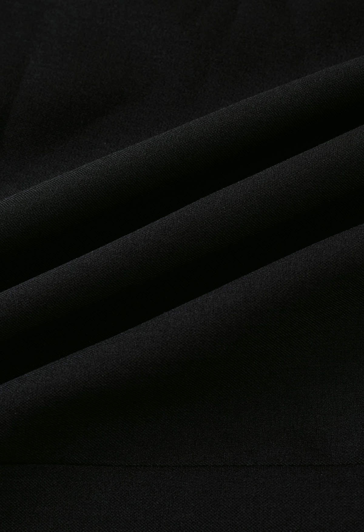 Peak Lapel Buttoned Wrap Blazer Dress in Black - Retro, Indie and ...