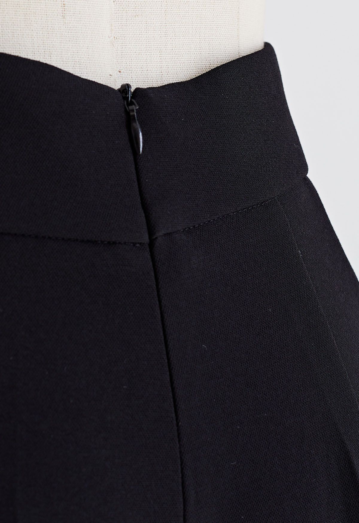 Seam Detail Flare Leg Pants in Black